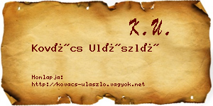 Kovács Ulászló névjegykártya